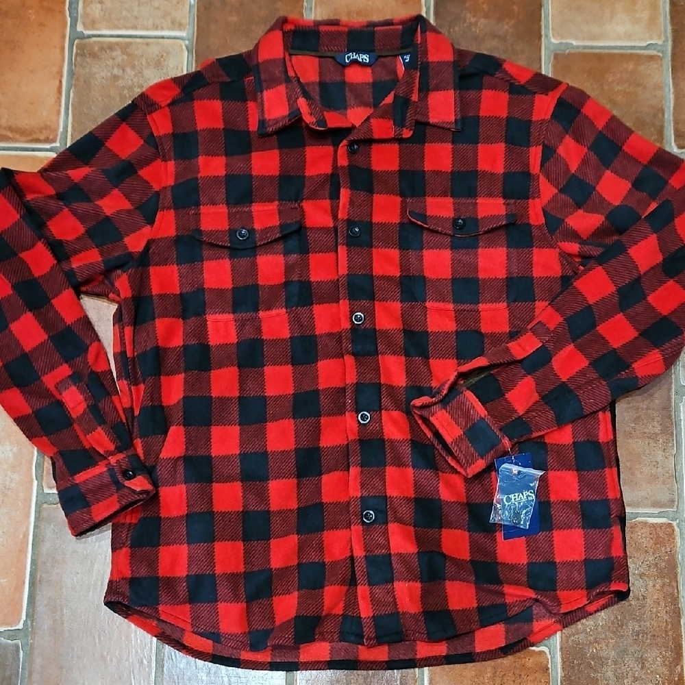Chaps Red and Black Plaid Shirt